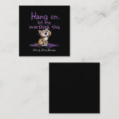 こつるの内向的な事を考えおもしろいろ スクエア名刺 (正面/裏面)