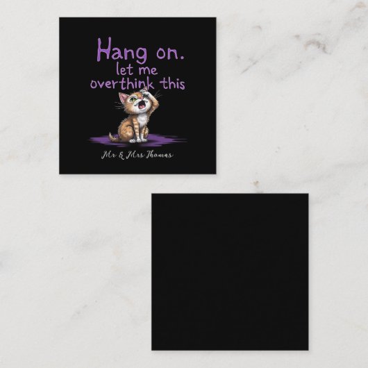 こつるの内向的な事を考えおもしろいろ スクエア名刺 (正面/裏面)