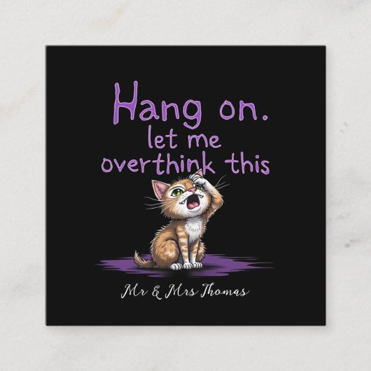 こつるの内向的な事を考えおもしろいろ スクエア名刺 (正面)