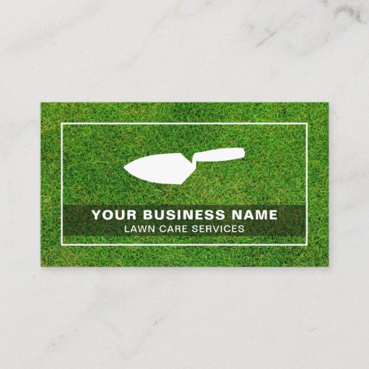 こてガーデニング造園気に芝生 名刺 (正面)