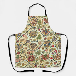 こて貝刺繍果実・花 エプロン