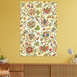 こて貝刺繍果実・花 キャンバスプリント