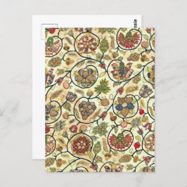 こて貝刺繍果実・花 ポストカード