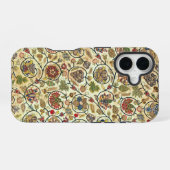 こて貝刺繍果実・花 iPhone 16ケース (裏面横)