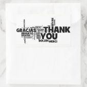 ***ことわざありがとう****ステッカー 長方形シール (バッグ)