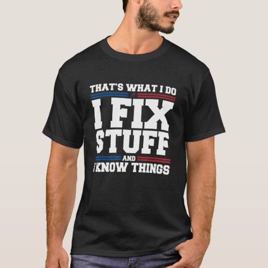 ことわざおもしろいは私が修正する物と私Kn Tシャツ (正面)
