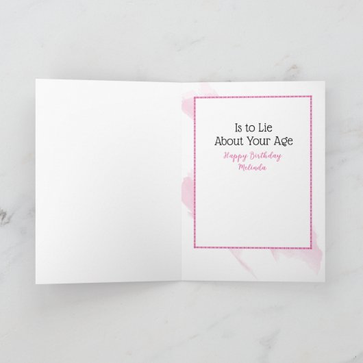 ことわざおもしろいアフリカ系アメリカ人の老婦人誕生日 カード (内部)