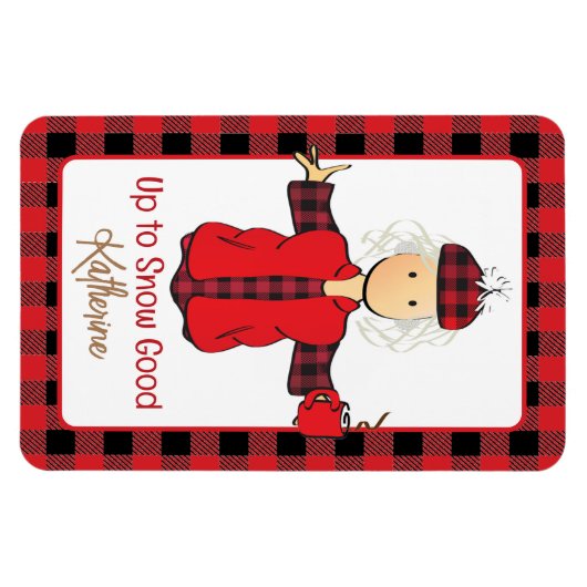 ことわざおもしろいウィンタークルーズアラスカンバケーションスノー マグネット (横)