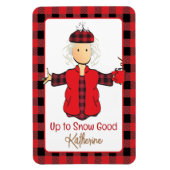 ことわざおもしろいウィンタークルーズアラスカンバケーションスノー マグネット (縦)