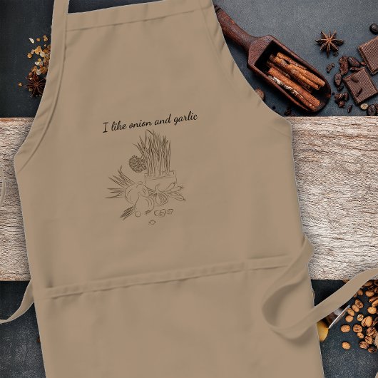 ことわざおもしろいオニオンニンニクのキッチン スタンダードエプロン