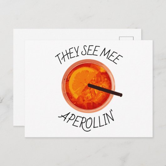 ことわざおもしろいカクテルバケーションサマードリンクイタリア ポストカード (正面/裏面)