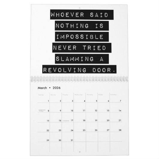 ことわざおもしろいカレンダー カレンダー (3月 2026)