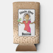 ことわざおもしろいガールズトリップグリッターチクズアホイクルーズ スリム缶クーラー (裏面)