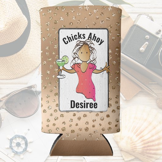 ことわざおもしろいガールズトリップグリッターチクズアホイクルーズ スリム缶クーラー