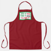 ことわざおもしろいクリスマスレッド エプロン (正面)
