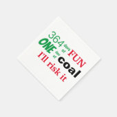 ことわざおもしろいクリスマス石炭 スタンダードカクテルナプキン (角)