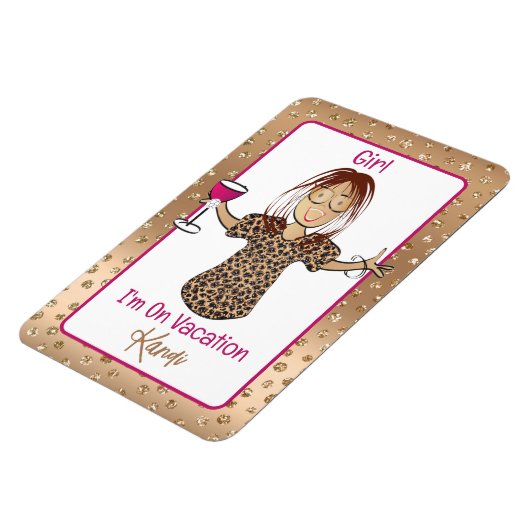 ことわざおもしろいクルーズシップのドア休暇 マグネット (左側)