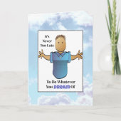 ことわざおもしろいスナーキー民族男性マンガ誕生日 カード (正面)