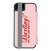 ことわざおもしろいダーリン私は心で見て忙しいない INCIPIO iPhoneウォレットケース (フォリオ裏面)