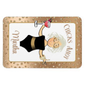 ことわざおもしろいチクスアホイカートゥーはっきりしたクルーズシップ マグネット (横)