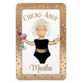 ことわざおもしろいチクスアホイカートゥーはっきりしたクルーズシップ マグネット (縦)