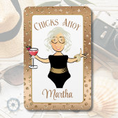 ことわざおもしろいチクスアホイカートゥーはっきりしたクルーズシップ マグネット