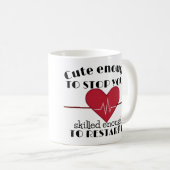 ことわざおもしろいバレンタイン心臓専門医 コーヒーマグカップ (正面右)