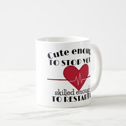 ことわざおもしろいバレンタイン心臓専門医 コーヒーマグカップ (正面右)