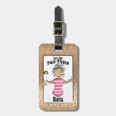 ことわざおもしろいビーチバケーションクルーズフォー ラゲッジタグ (正面縦)