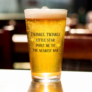 ことわざおもしろいビール飲料用ガラスピントグリッター タンブラーグラス