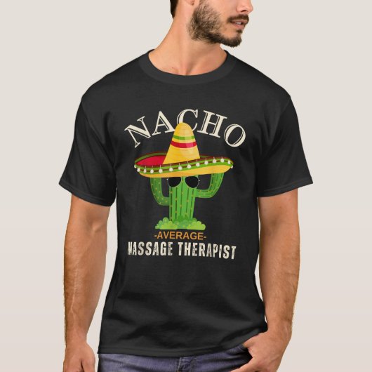 ことわざおもしろいヴィンテージナチョ平均マッサージTherapi Tシャツ (正面)