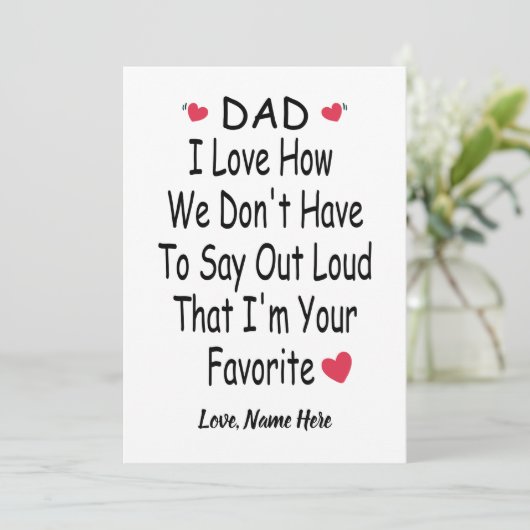 ことわざおもしろい付きパパ用名前をカスタムする シーズンカード (スタンド正面)