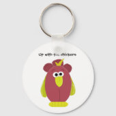 ことわざおもしろい付き漫画チキン キーホルダー (正面)