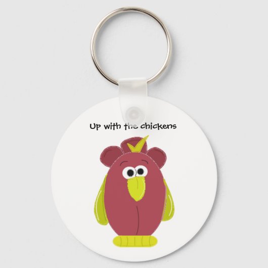 ことわざおもしろい付き漫画チキン キーホルダー (正面)