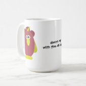 ことわざおもしろい付き漫画チキン コーヒーマグカップ (正面左)