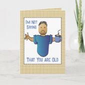 ことわざおもしろい民族男性マンガ誕生日 カード (正面)