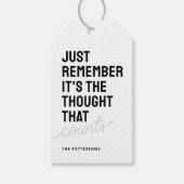 ことわざおもしろい白黒 ギフトタグ (正面)