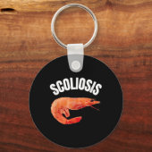 ことわざおもしろい脊椎症エビミームドクターおもしろいアイロン キーホルダー (正面)