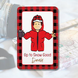 ことわざおもしろいfor himウィンタースノーアラスカンバケーション マグネット