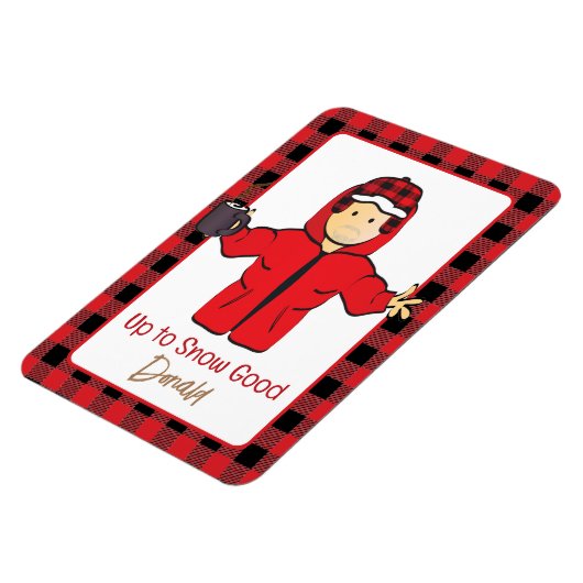 ことわざおもしろいfor himウィンタースノーアラスカンバケーション マグネット (左側)