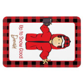 ことわざおもしろいfor himウィンタースノーアラスカンバケーション マグネット (横)