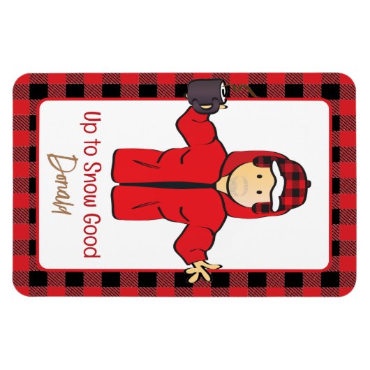 ことわざおもしろいfor himウィンタースノーアラスカンバケーション マグネット (横)