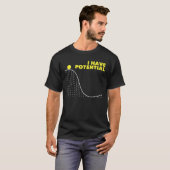ことわざおもしろいI潜在的な物理先生schoを持つ Tシャツ (正面フル)