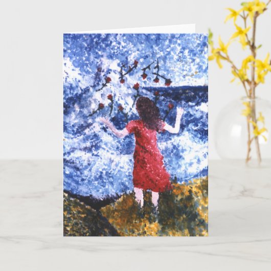 ことわざさようなら カード (黄色い花)