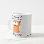 ことわざのおもしろい口ひげ猫 コーヒーマグカップ (正面左)