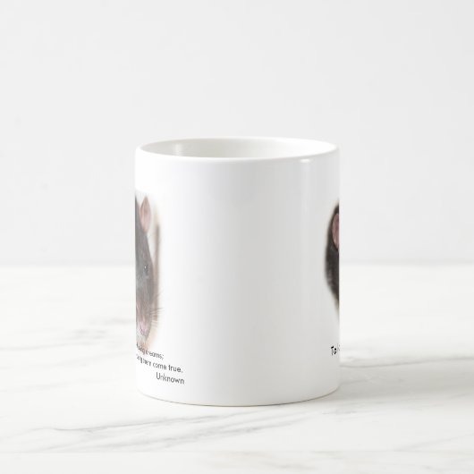 ことわざのマグを持つフード付きのラット コーヒーマグカップ (中央)