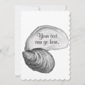 ことわざの牡蠣の貝殻「世界はあなたの 招待状 (裏面)