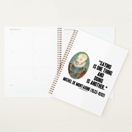 ことわざは一つのことをする別のDe Montaigne プランナー手帳 (ディスプレー)