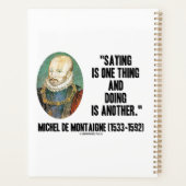 ことわざは一つのことをする別のDe Montaigne プランナー手帳 (裏面)