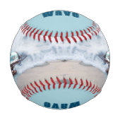 ことわざやる気を起こさせるヴィンテージアクアカーライディングウェーブズ 野球ボール (正面)